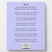 Plaque de poésie de livre (Devant)