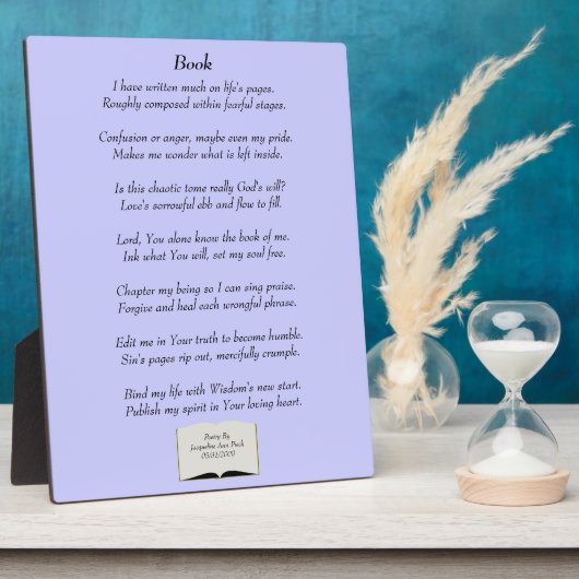 Plaque de poésie de livre (Côté)