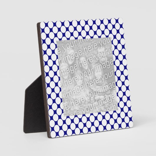 Plaque de points bleu et blanc (Recto)