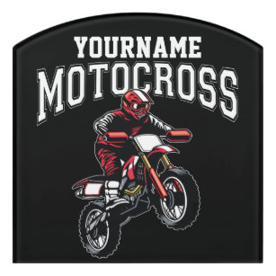 Plaque De Porte Course Motocross Dirt Bike Rider personnalisée 