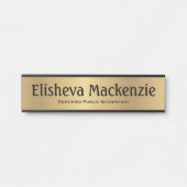 Plaque de porte de bureau CPA en or (Devant)