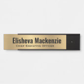 Plaque de porte de bureau en faux or (Devant)