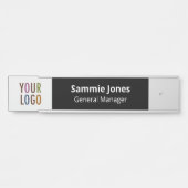 Plaque de porte de bureau interchangeable avec log (Devant)