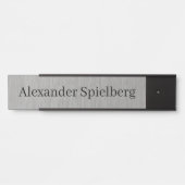 Plaque de porte de bureau minimal – Plaque nominat (Devant)