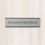 Plaque de porte de bureau minimal – Plaque nominat (Devant)