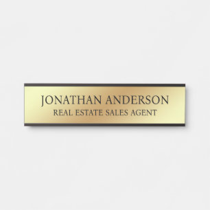 Plaque de porte de bureau moderne pour professionn