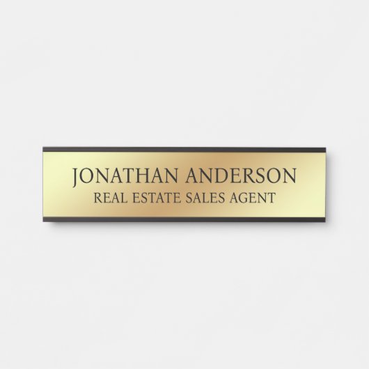 Plaque de porte de bureau moderne pour professionn (Devant)