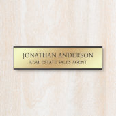 Plaque de porte de bureau moderne pour professionn (Devant)