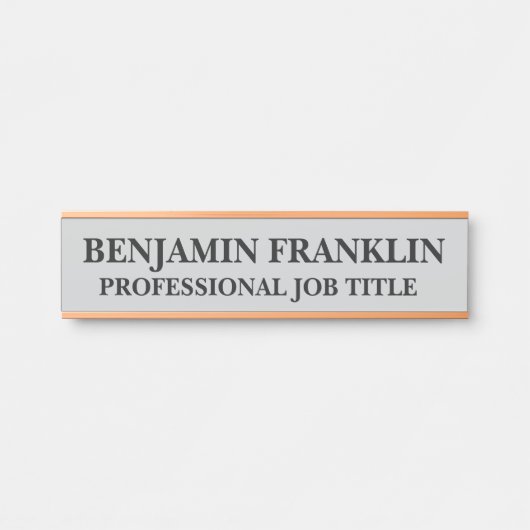 Plaque de porte de bureau moderne professionnelle (Devant)