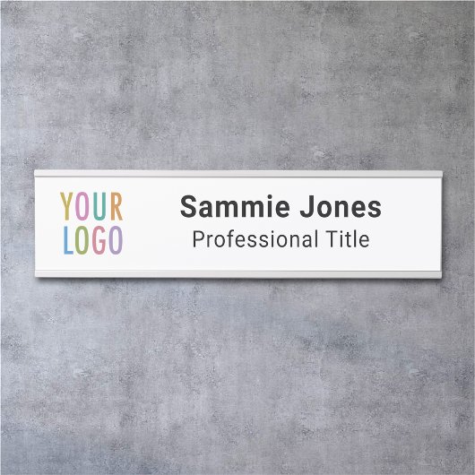 Plaque de porte de bureau modifiable Logo d'entrep