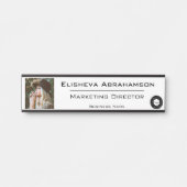 Plaque de porte de bureau nominative (Devant)