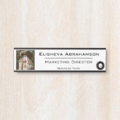 Plaque de porte de bureau nominative (Devant)