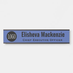 Plaque de porte de bureau personnalisée avec logo