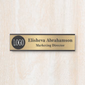 Plaque de porte de bureau professionnel en or (Devant)