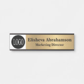 Plaque de porte de bureau professionnel en or (Devant)