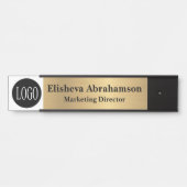 Plaque de porte de bureau professionnel en or (Devant)
