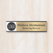 Plaque de porte de bureau professionnel en or (Devant)