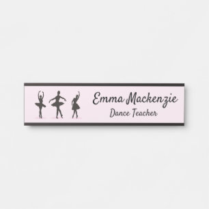 Plaque de porte de danseuse de ballet Station Sign