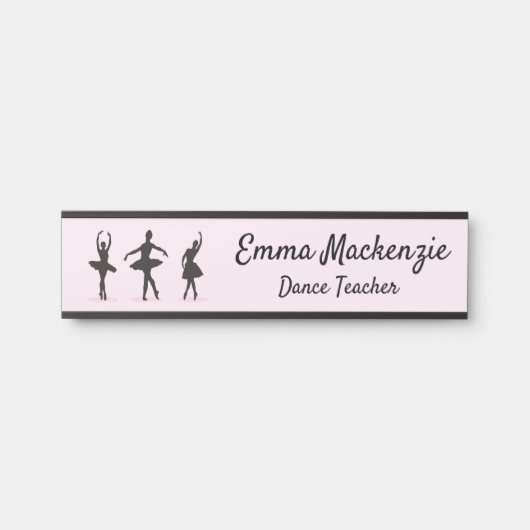 Plaque de porte de danseuse de ballet Station Sign (Devant)