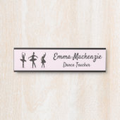 Plaque de porte de danseuse de ballet Station Sign (Devant)
