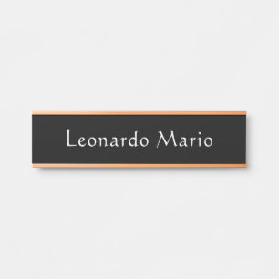 Plaque de porte de nom de bureau professionnel