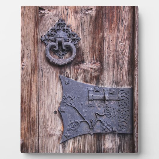 Plaque de porte en bois rustique (Devant)