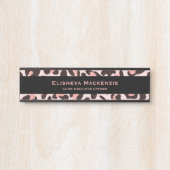 Plaque de porte imprimé léopard rose glamour (Devant)