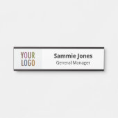 Plaque de porte interchangeable avec logo noir (Devant)