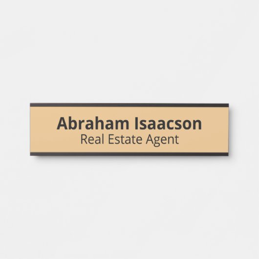 Plaque de porte moderne pour bureau professionnel (Devant)