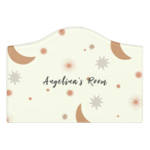 Motif minimaliste de lune et d'étoiles