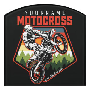 Plaque De Porte Motocross Racing Personnalisé Dirt Bike Trail Ride
