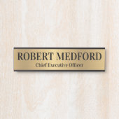 Plaque de porte professionnelle de style doré mode (Devant)