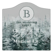 Winter Forest Custom House Numéro d'adresse