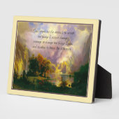 Plaque de prière de sérénité des montagnes rocheus (Côté)