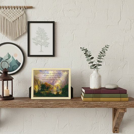 Plaque de prière de sérénité des montagnes rocheus