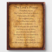 Plaque de prière du Seigneur, Plaques personnalisa (Devant)