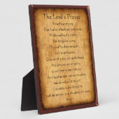 Plaque de prière du Seigneur, Plaques personnalisa (Côté)