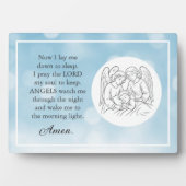Plaque de prière pour enfants (garçon) basée sur l (Devant)