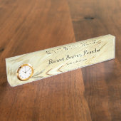 Plaque De Référence Du Bureau D'Marbre blanc À Hor (Taille)