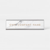 Plaque de référence moderne pour l'or Marbre blanc (Devant)