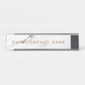 Plaque de référence moderne pour l'or Marbre blanc (Devant)