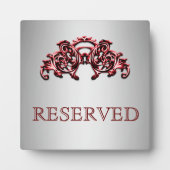 Plaque de restaurant de table réservée (Devant)