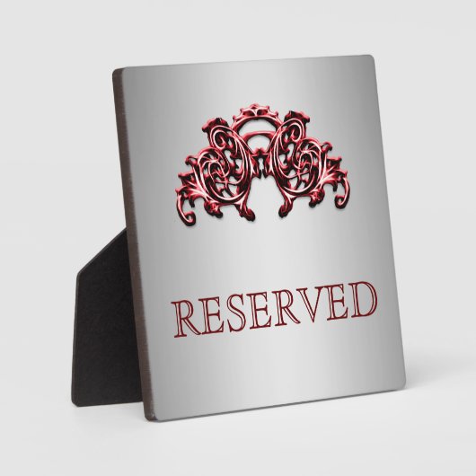 Plaque de restaurant de table réservée (Recto)