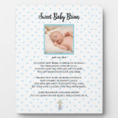 Plaque de service funéraire pour bébés personnalis (Devant)