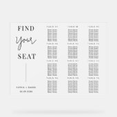 Plaque de siège en acrylique transparent simple po (Recto)