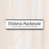 Plaque de signalisation blanche de la porte de bur (Devant)