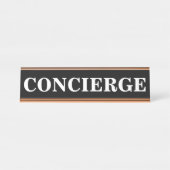 Plaque de signalisation de concierge (Devant)