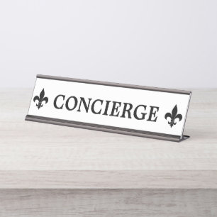 Plaque de signalisation de concierge