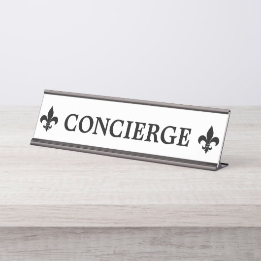 Plaque de signalisation de concierge (Devant)