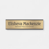 Plaque de signalisation de la porte de bureau Gold (Devant)